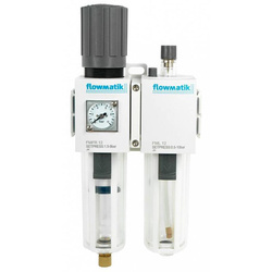 Blok przygotowania powietrza FR+L serii Flowmatik z wbudowanym manometrem