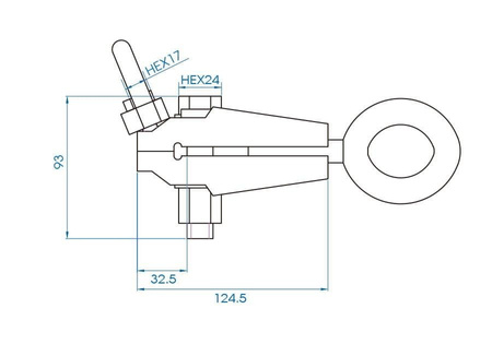 KLAMRA BLACHARSKA DWUKIERUNKOWA 44MM, 5 T