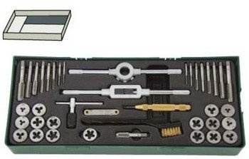 Kpl. gwintowników i narzynek z wkładką i plast. AG10001SP