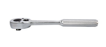 GRZECHOTKA 3/8'' 32 ZĘBY 200mm CHROM, UCHWYT MOLETOWANY, BLOKADA