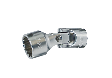NASADKA KRÓTKA Z PRZEGUBEM 3/8" 14mm x 49,5mm, 12-kąt, CHROM