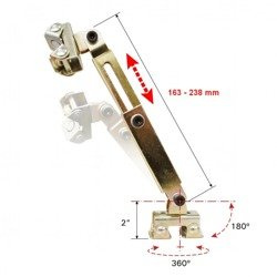 Ustawne ramię przytrzymujące 163-238 mm