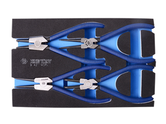 ZESTAW SZCZYPIEC  DO  PIERŚCIENI  SEGERA 4 SZT., WKŁAD Z PIANKI DO WÓZKA