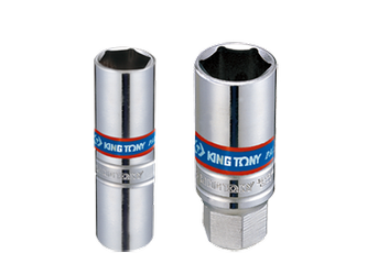 NASADKA  DO  ŚWIEC 3/8''  18mm x 63mm    6-kąt. CHROM,  WKŁADKA  SPRĘŻYNOWA