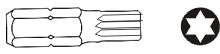 Końcówka TORX T55x75mm 6kt.10mm  D175T55