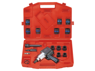 ZESTAW KLUCZ UDAROWY PNEUMATYCZNY 3/4''  1085Nm+ ZESTAW NASADEK UDAROWYCH 3/4'' 24 - 41mm  Z  AKCESORIAMI,17 CZ.