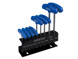 ZESTAW IMBUSÓW  Z  UCHWYTEM ''T''  9szt. 1153  -  TORX  T10 - T50,  STOJAK