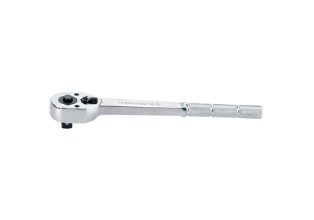 GRZECHOTKA  Z PRZYCISKIEM 1/2''   32 ZĘBY  250mm  CHROM,  UCHWYT  DO  PRZEDŁUŻKI  4121