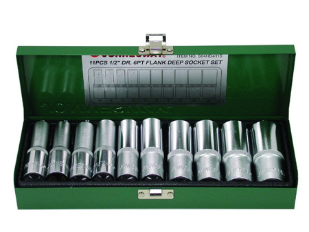 Kpl. nasadek długich 6-kt. 1/2"  S04HD411S