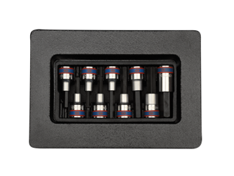 ZESTAW NASADEK  IMBUS  HEX  1/2'', DŁUGIE  4 - 17mm  CHROM, WKŁAD DO WÓZKA, 9 CZ.