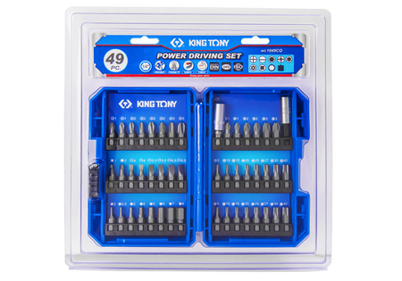 ZESTAW BITÓW 1/4" 49cz.  Z UCHWYTEM 2141 + 750-50A, PŁASKIE, PH, PZ, HEX, TORX Z OTWOREM, KWADRAT