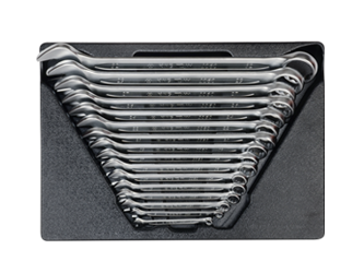 ZESTAW KLUCZY PŁASKO-OCZKOWYCH  16cz.  6 - 32mm,  WKŁAD DO WÓZKA