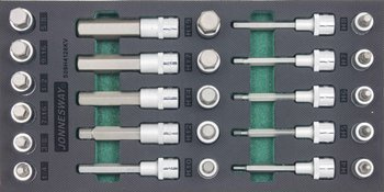 Kpl. 26szt. kluczy ampulowych z nasadką 1/2" we wkładce EVA S09H4126KV