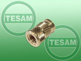  S0002406 - Tulejka, wkładka wtłaczana M6 x 1 - plastik, odporna na wibracje