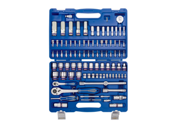 ZESTAW NASADEK 1/4"+1/2" 96cz. 12-kąt. Z AKCESORIAMI, CHROM + NARZĘDZIA UNIWERSALNE