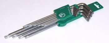 Kpl. kluczy giętych TORX z otworem b.długich 10szt. H08S110S