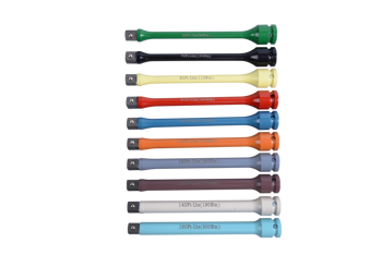 ZESTAW PRZEDŁUŻEK  UDAROWYCH  1/2" Z OGRANICZNIKIEM MOMENTU 10cz. 90 - 200Nm