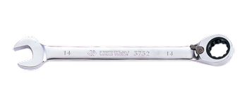 KLUCZ PŁASKO-OCZKOWY Z GRZECHOTKĄ DWUKIERUNKOWĄ 72 ZĘBY  165 x 11mm