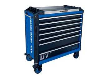 WÓZEK WARSZTATOWY SQUAD - 7 SZUFLAD, ROZMIAR L, NIEBIESKI Z CZARNYMI SZUFLADAMI