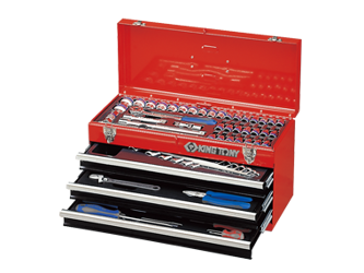 SKRZYNKA Z 3 SZUFLADAMI 87401-3 Z ZESTAWEM NARZĘDZI 69cz.