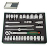Kpl. kluczy nasadowych i wpust.1/2" z wkł. plast. S04H4131SP