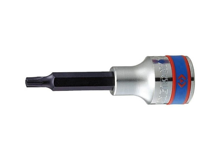 NASADKA  DŁUGA   1/2''   Z  KOŃCÓWKĄ  TORX  Z  OTWOREM  T45 x 80mm