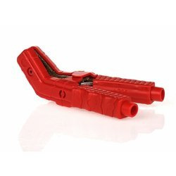 Zacisk plusowy czerwony zakrzywiony LEMANIA P62500
