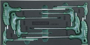 Kpl. 8szt. kluczy kątowych TORX z uchwytem we wkładce EVA H10MT08KV