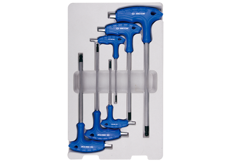 ZESTAW IMBUSÓW  Z  UCHWYTEM ''L''  6szt.  1160  -  HEX / HEX  Z  KULKĄ   3 - 8mm,  KARTON