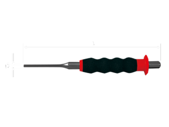 WYBIJAK IGŁOWY Z GUMOWYM UCHWYTEM 16 x 310mm