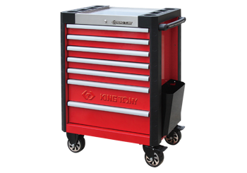 PROMOCJA WÓZEK WARSZTATOWY Z PROTEKTORAMI 7 SZUFLAD (BEZ NARZĘDZI) - CZERWONY