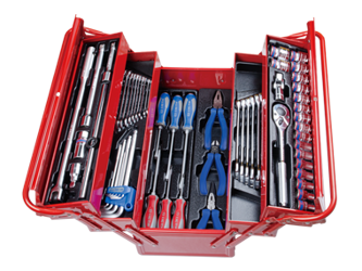 SKRZYNKA ROZCIĄGANA 87402 Z ZESTAWEM NARZĘDZI 62cz.