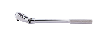 GRZECHOTKA 3/8'' ŁAMANA 32 ZĘBY 280mm CHROM, UCHWYT MOLETOWANY