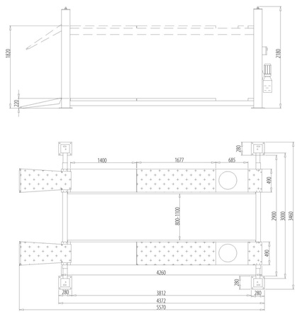 NORTEC PODNOŚNIK ELEKTROHYDRAULICZNY 3500kg PO350G