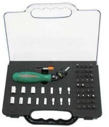 Wkrętak przegub. z kpl. końc. i nasadek 1/4" 52szt. DR0253S