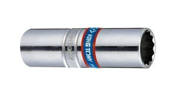 NASADKA  DO  ŚWIEC 3/8''  14mm x 63mm    12-kąt. CHROM,  WKŁADKA  SPRĘŻYNOWA