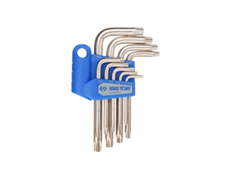 ZESTAW IMBUSÓW  9 szt. 1147  -  TORX  Z  OTWOREM  T10 - T50, UCHWYT  PLAST. BLISTER