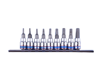 ZESTAW NASADEK 1/4" TORX Z OTWOREM 9 szt., 2037 T8 - T40, BLISTER