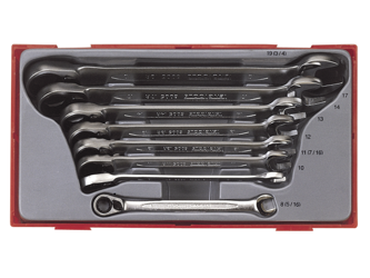 8-elementowy Zestaw kluczy płasko-oczkowych zapadkowych Teng Tools TT6508R / TT6508RAF