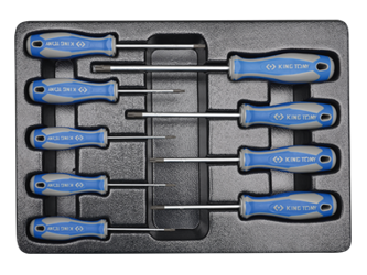 ZESTAW WKRĘTAKÓW 9 cz. TORX 1427 T8 - T40, NA WYTŁOCZCE DO WÓZKA