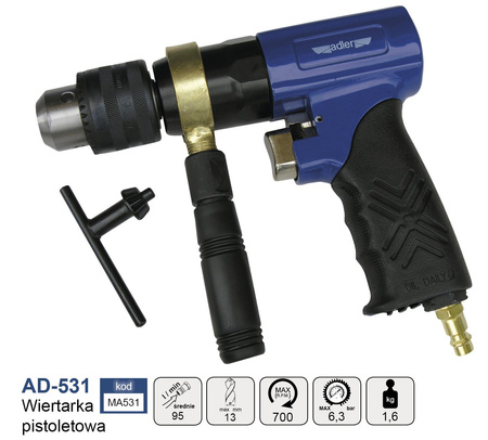 Wiertarka pistoletowa 1/2" AD-531