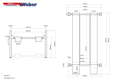 Podnośnik parkingowy Weber Autolift 3.6
