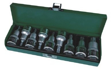 Kpl. kluczy TORX z nasadką 1/2" 9szt. S07H4109S