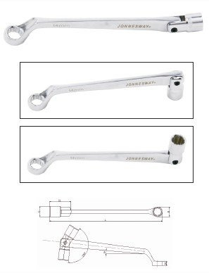 Klucz oczk.-gięty nas.-przeg.19mm W89119