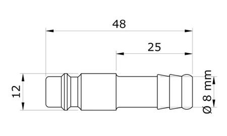 Typ 26 Wtyczka 8mm RECTUS