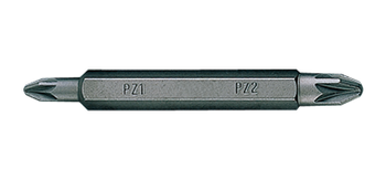 BIT DWUSTRONNY 1/4''  POZIDRIV  No.1 / PŁASKI  4,5 x 0,6 x 60mm