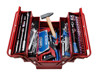 SKRZYNKA  ROZCIĄGANA  87402  Z  ZESTAWEM  NARZĘDZI  89cz.