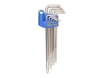 ZESTAW IMBUSÓW  9 szt. 1127  -  TORX  Z  OTWOREM  EXTRA DŁUGIE T10 - T50, UCHWYT  PLAST. BLISTER