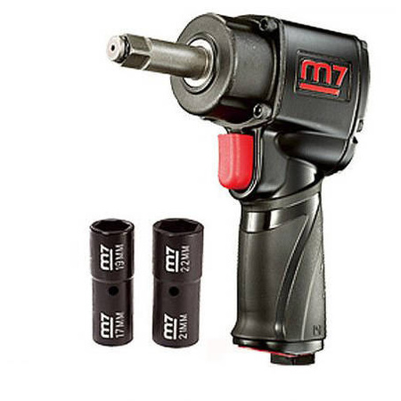 Klucz pneumatyczny udarowy 1/2" 610Nm + 3 nasadki Mighty Seven NC-4620N 