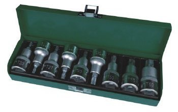 Kpl. kluczy TORX z nasadką 1/2" 9szt. S07H4109S